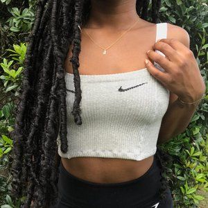 Grey & White Nike Crop Top ✨